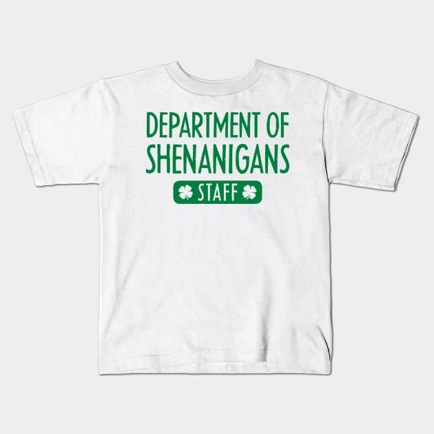 Dept of Shenanigans Kids T-Shirt by Stacks